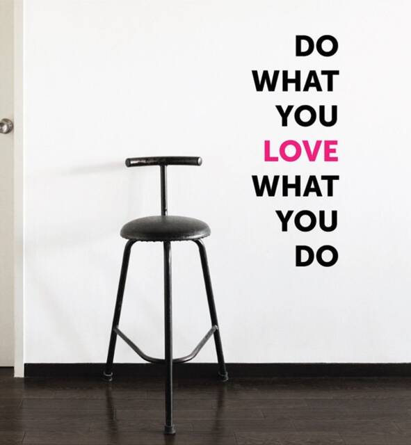 Do What You Love Wall Sticker Decal - Quotes, Decals, Words, Inspiration, Decor, Family