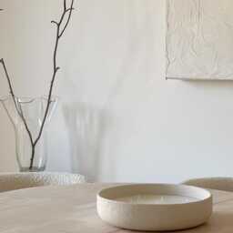 Rustic Hand Painted Extra Large 9 Wick Candle - Textured Stone Effect Bowl. Housewarming Gift, Birthday Gift, Beautiful Scented - thumbnail 2