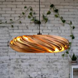 xxl Pendant Lamp Made Of Amber Tree Wood. Magic Indirect Lighting - thumbnail 3