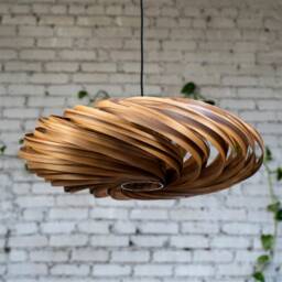 xxl Pendant Lamp Made Of Amber Tree Wood. Magic Indirect Lighting - thumbnail 2