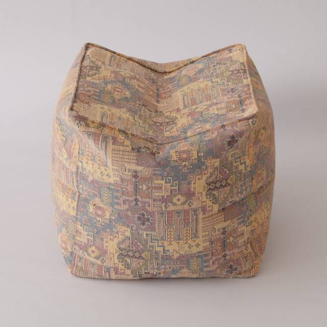 Kilim Pouf Cover F11 Turkish Moroccan Tribal Bohemian Square Kilim Rug Poef Puff Ottoman Footstool Bean Bag - image 1