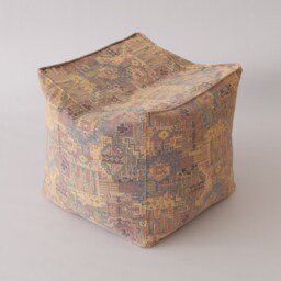 Kilim Pouf Cover F11 Turkish Moroccan Tribal Bohemian Square Kilim Rug Poef Puff Ottoman Footstool Bean Bag - thumbnail 3