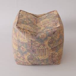 Kilim Pouf Cover F11 Turkish Moroccan Tribal Bohemian Square Kilim Rug Poef Puff Ottoman Footstool Bean Bag - thumbnail 1