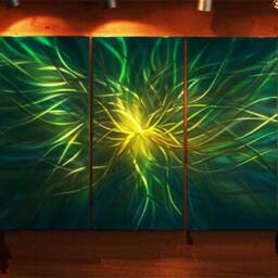 Abstract Metal Wall Art Sculpture, Large Indoor Outdoor Decor By Tomouk - thumbnail 2