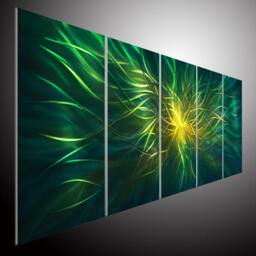 Abstract Metal Wall Art Sculpture, Large Indoor Outdoor Decor By Tomouk - thumbnail 1