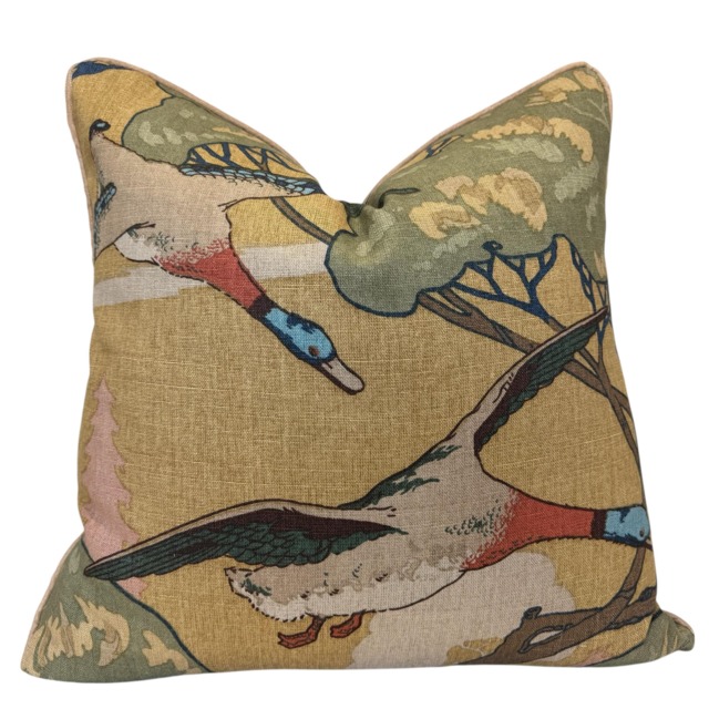 Mulberry Flying Ducks Sand Luxury Designer Decorative Cushion Pillow Cover - image 1