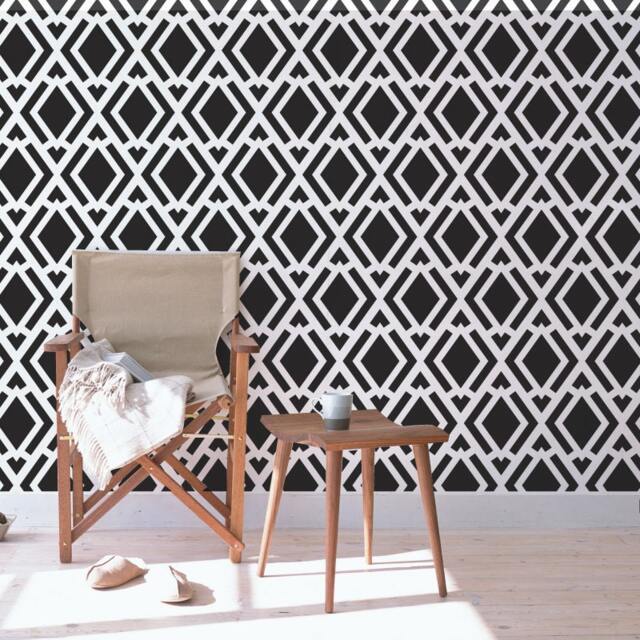 Modern Cut Diamond Wall Pattern Decal - Custom Vinyl Art Stickers For ...