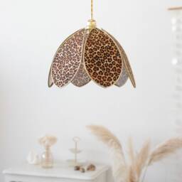 Simple Flower Pendant Light - Leopard & Gold - thumbnail 3
