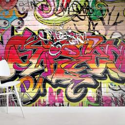 3D Graffiti Wall Mural, Urban Art Decor, Peel & Stick Wallpaper - thumbnail 3