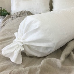 Bolster Pillow Cover in Natural Linen, Multiple Color Choices, Give Your Bed A New Look - thumbnail 2