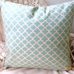Coral & Aqua Pillow Covers, Waverly Inspirations Collection Fabric - thumbnail 3