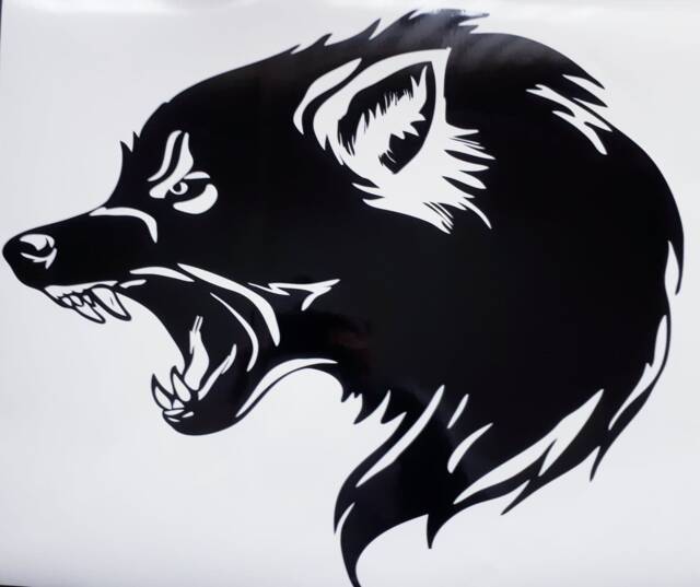 Wolf Head Car Van Bonnet Vinyl Side Sticker Wall Art Hood Graphic Window Door Sign Motorhome