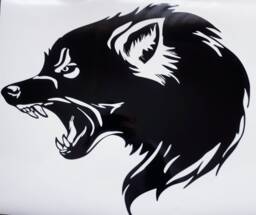Wolf Head Car Van Bonnet Vinyl Side Sticker Wall Art Hood Graphic Window Door Sign Motorhome