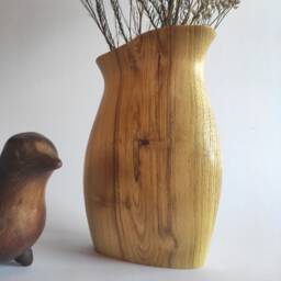 Robinia Wood Vase Modern Decorative Dried Flower Vase - thumbnail 2