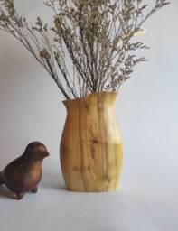 Robinia Wood Vase Modern Decorative Dried Flower Vase - thumbnail 1