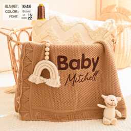 First & Middle Name Personalized Baby Blanket, Custom Gift - thumbnail 3