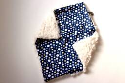 Dream Lovie. Security Blanket. Personalized Lovey. Faux Fur Navy Moons & Stars. Mini Baby Minky Shower Gift - thumbnail 1
