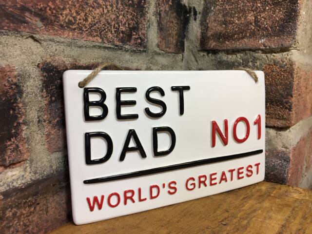 Dad Street Sign World's Ceramic Plaque - image 1