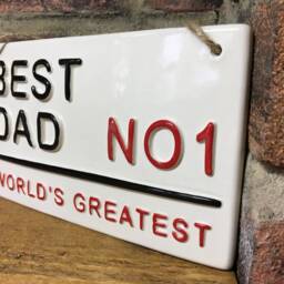 Dad Street Sign World's Ceramic Plaque - thumbnail 3