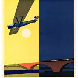 Reprint Of A Vintage 1931 Airline Travel Poster - Aeroput Jugoslavija - thumbnail 2