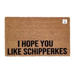 I Hope You Like Schipperkes Doormat - Funny Dog Welcome Mat Gift For Schipperke Owner Custom Pet Handmade Entry Porch Decor - thumbnail 1