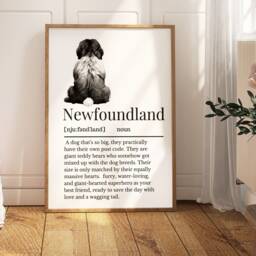 Newfoundland Dog Definition Print, Wall Print For Owner, Owner Gift, Gift Mum - thumbnail 2