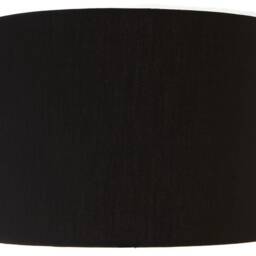 Black Cotton Drum Lampshade With White Interior, Handmade in UK - thumbnail 3