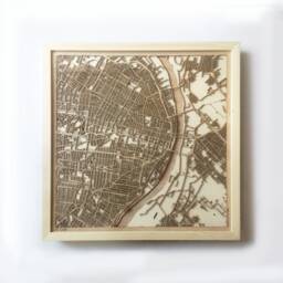 St. Louis Wooden Street Map - Laser Cut 3D Framed Wall Art - thumbnail 1