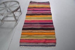 2.8x6.4 Ft Accent Rug, , Oushak Herki Vintage Turkish Rugs For Bedroom, Purple Oriental Rugs, Turkey Entry - thumbnail 1
