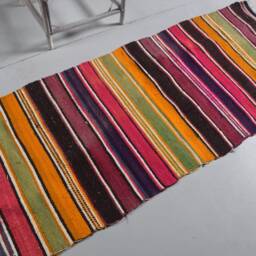2.8x6.4 Ft Accent Rug, , Oushak Herki Vintage Turkish Rugs For Bedroom, Purple Oriental Rugs, Turkey Entry - thumbnail 2