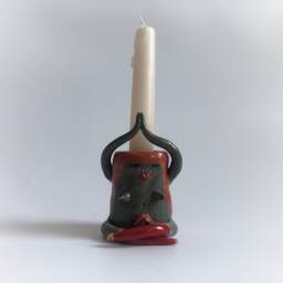 Ceramic Yoga Candlestick, Yoga Lover Gift, Lotus Flower Pose, Bedroom Decor, Ginger Hair Ayurveda, Spiritual Space, Meditation Room - thumbnail 4