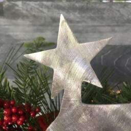 Kerry Blue Terrier, Star Dog Tree Topper, Holiday Decoration, Aluminum, Metal, Christmas Wreath Star, Dog Gift - thumbnail 3