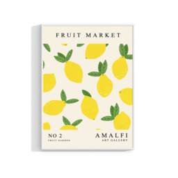 Lemon Fruit Market Wall Art, Print, Citrus Poster, Food Dining Room, Kitchen, Vintage 1091 - thumbnail 3