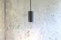 Handmade Concrete Cylinder Pendant Light/ Modern/ Black - thumbnail 1