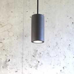Handmade Concrete Cylinder Pendant Light/ Modern/ Black - thumbnail 2