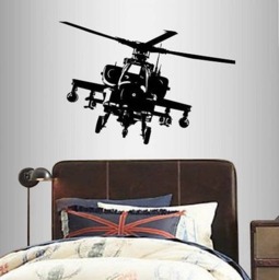 In-Style Decals Wall Vinyl Decal Home Decor Art Sticker Apache Military Helicopter Army Boys Room Removable Stylish Mural Design 156 - thumbnail 1