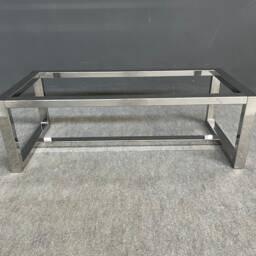 "Stainless Steel Dining Table Base - Modern Chrome Frame - 28"" H X 28"" W 72" - thumbnail 4
