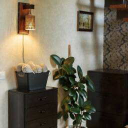 Wood Wall Sconce Plug In, Lamp, Bedside Reading Sconce, Light, Bamboo Lampshade, Eco-Friendly Lighting - thumbnail 3