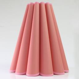 Handmade Scallop Lampshade Pink Orange Fabric & Acrylic Home Decor-102# - thumbnail 3