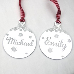 Personalised Mirrored Acrylic Christmas Tree Decoration - thumbnail 4