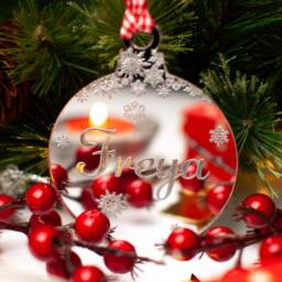 Personalised Mirrored Acrylic Christmas Tree Decoration - thumbnail 2