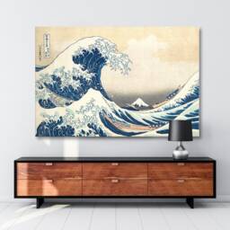 The Great Wave At Kanagawa Off Katsushika Hokusai, Art Print Reproduction.wall Canvas High Quality & Poster - Home Decor - thumbnail 2