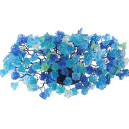 Wall Light Fixture Up & Down Sconce Lighting With Blue Sea Color Flowers Leaves - thumbnail 3