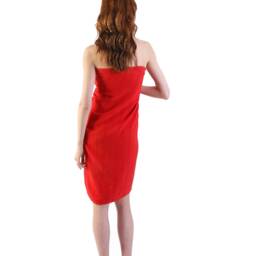 Sapphire - Red Stonewashed Turkish Cotton & Modal Beach Towel, Bridesmaid Gift, Wedding Sarong, Lightweight Bath Cover Up - thumbnail 2