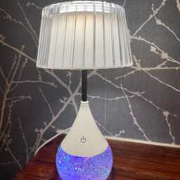 Pleated Shade Led Colour Changing Glitter Lamp 15 X 28cm - thumbnail 3