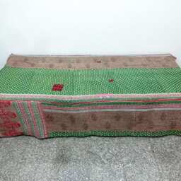 Kantha Quilt Indian Cotton Bedspread Blanket Bedding , Bed Cover, Sofa Throw , Gardern Decor - thumbnail 3