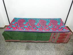 Kantha Quilt Indian Cotton Bedspread Blanket Bedding , Bed Cover, Sofa Throw , Gardern Decor