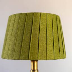 Pleated Linen Lampshade, Lampshade For Table Lamp, Green, Beige, Blue, Pink Floor Lamp - thumbnail 3
