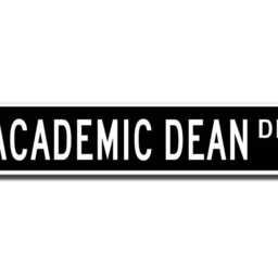 Academic Dean Gift, Decor, Wall Gift Dean, Custom Street Sign, Quality Metal Sign - thumbnail 2
