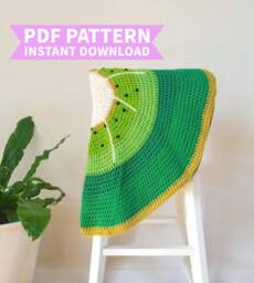Kiwi Fruit Crochet Baby Blanket Pattern - Digital PDF
